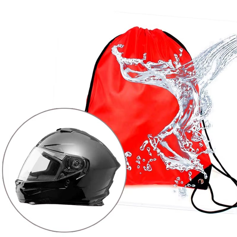 Helmet Bag Rainproof Backpack Draw Pocket for Motorcycle Scooter Moped Bike Bicycle Full Half Helmet Lid Protect Bag