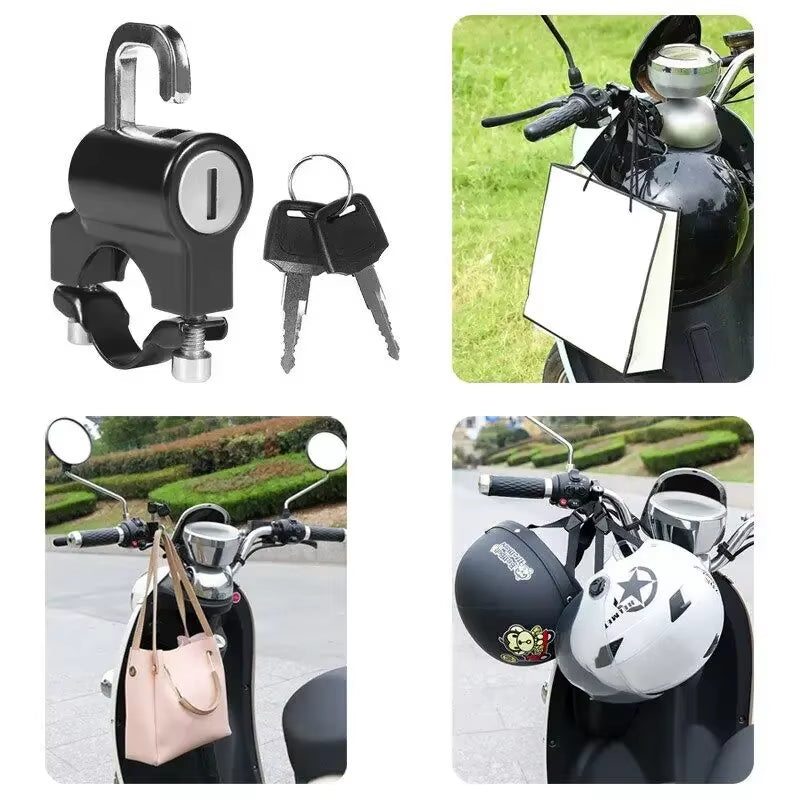 Motorcycle Helmet Lock Anti-Theft Fixed Lock Metal Multi-Function Universal Bicycle Bike Anti-Theft Security Moto Accessories