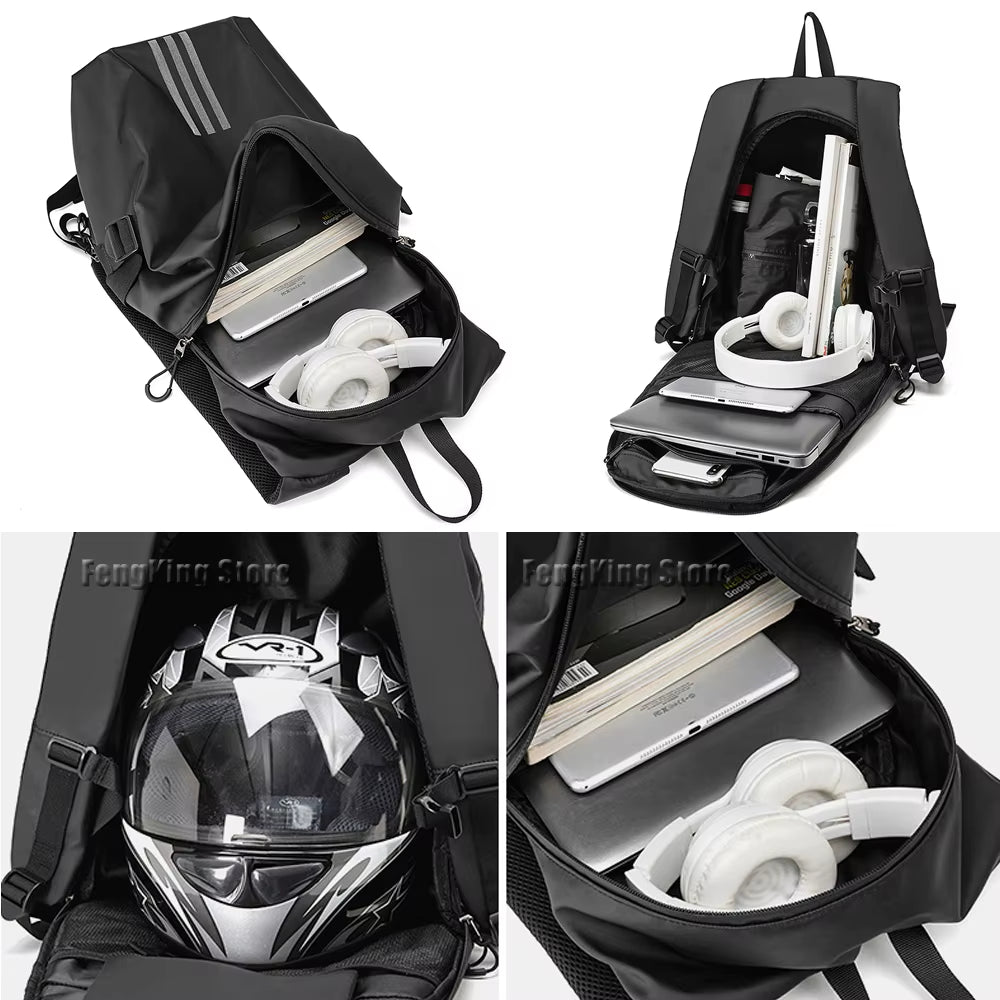 For Bajaj Pulsar 200 Knight Backpack Motorcycle Helmet Bag Travel Equipment Waterproof and Large Capacity